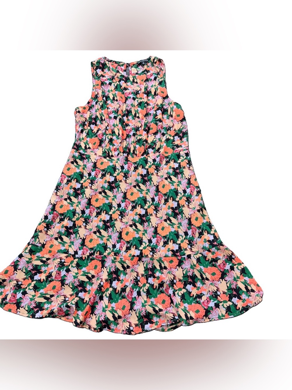 J.Crew Mercantile Floral Fit & Flare Ruffle Hem Dress Multicolor Size 12